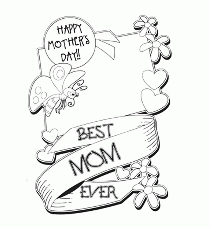 Printable Mothers Day Cards For Kids Coloring Home