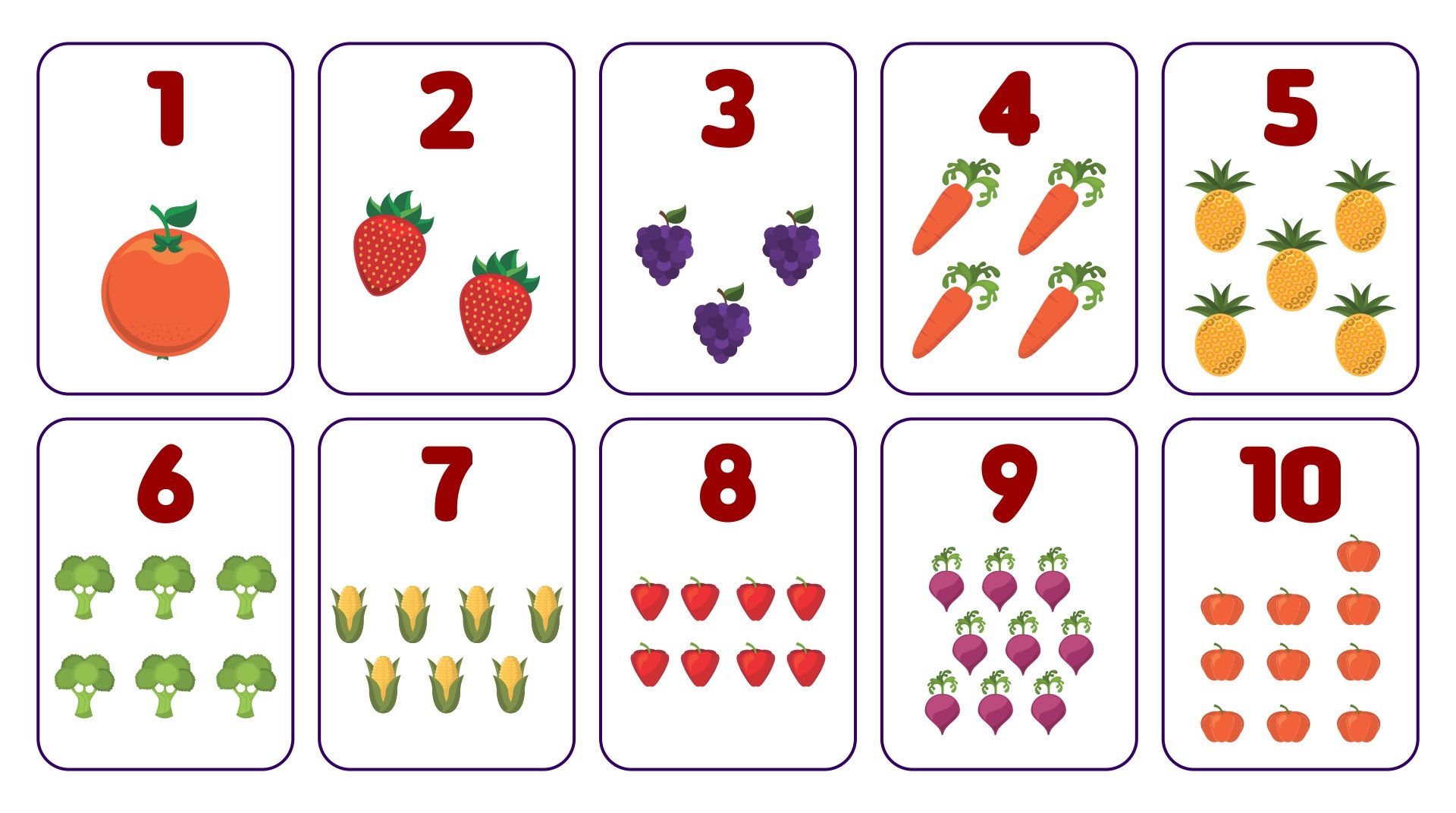 number cards 1-5 printable