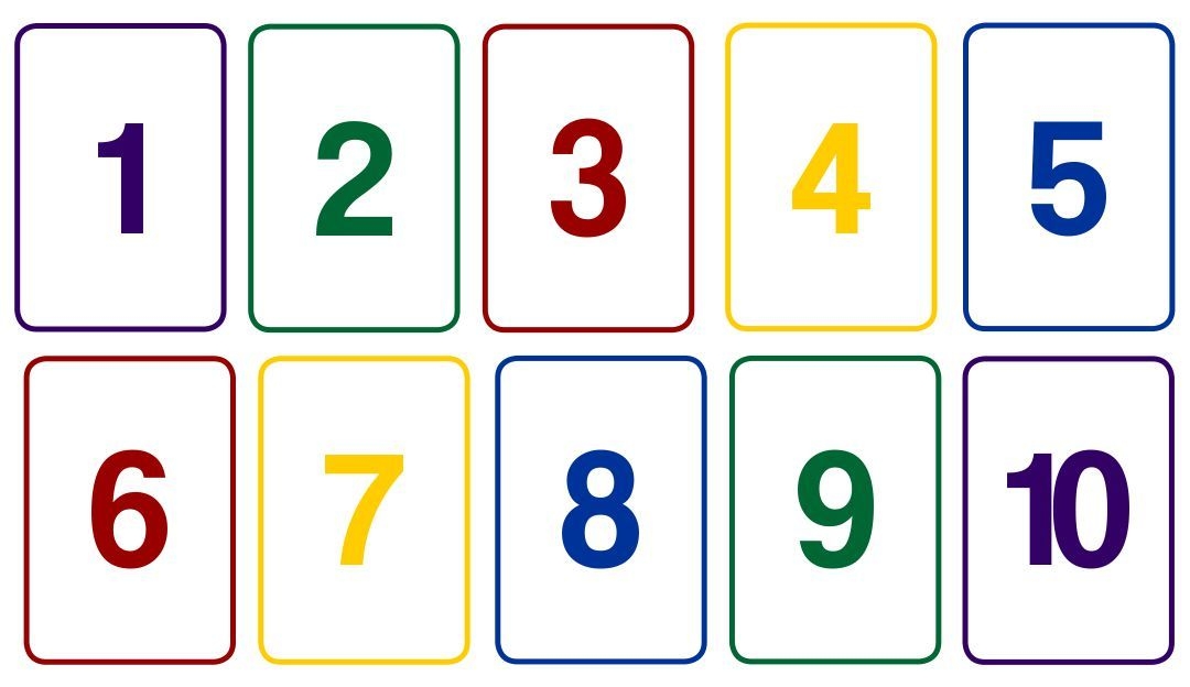 number cards free printable 1-10