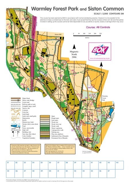 Printable Orienteering Maps