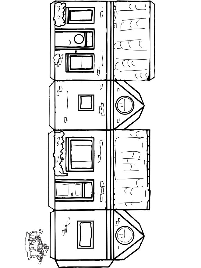 printable paper house craft templates