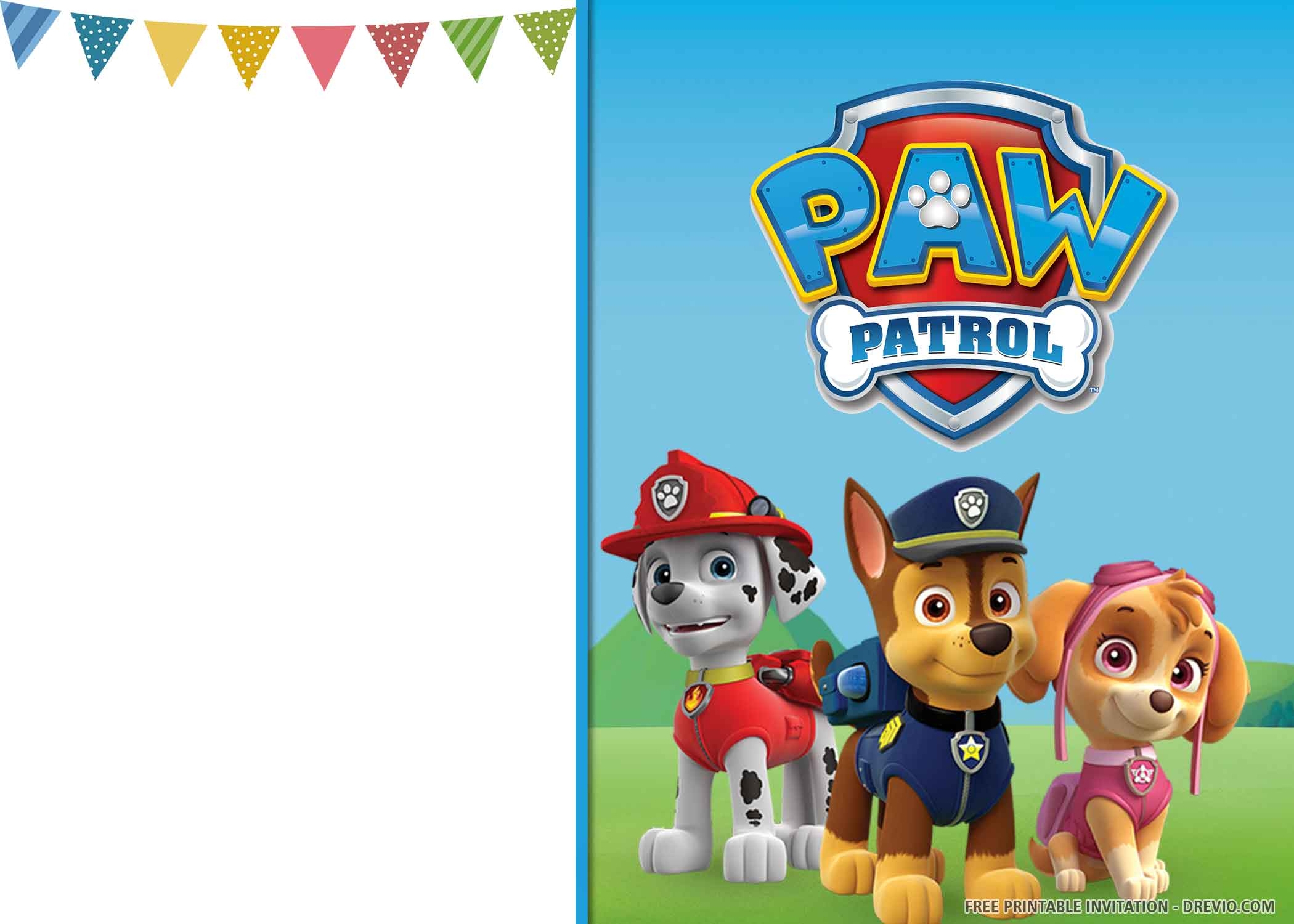 Printable Paw Patrol Birthday Card Printable Calendars AT A GLANCE