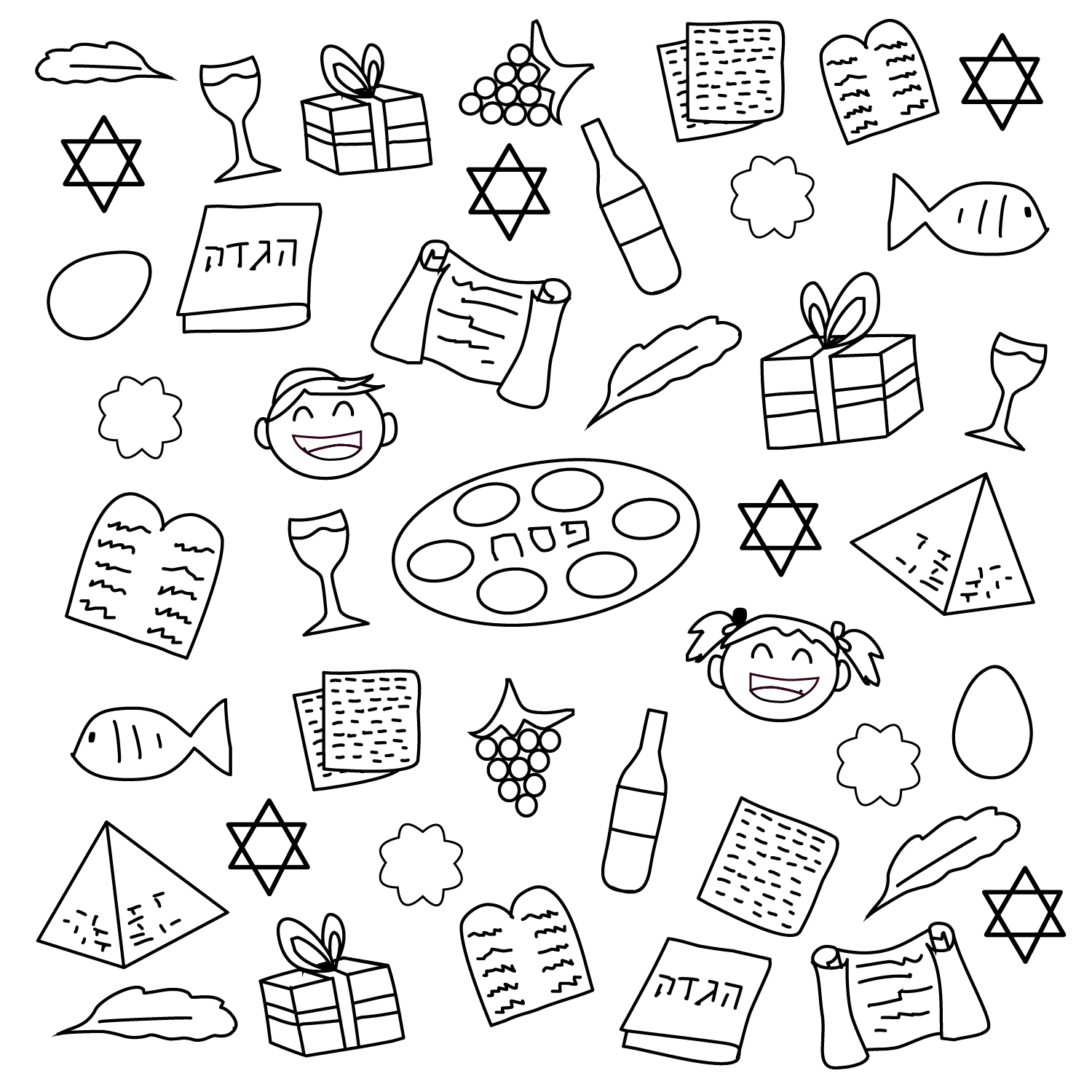 Printable Pesach Coloring Pages Pdf Coloringfolder