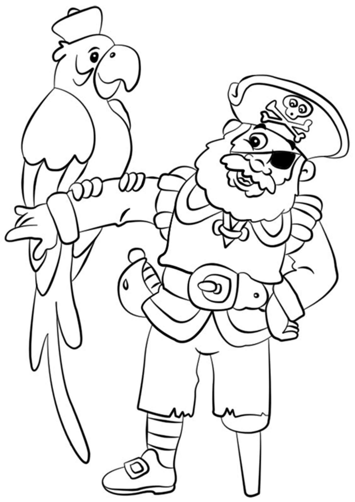 Printable Pirate Coloring Pages