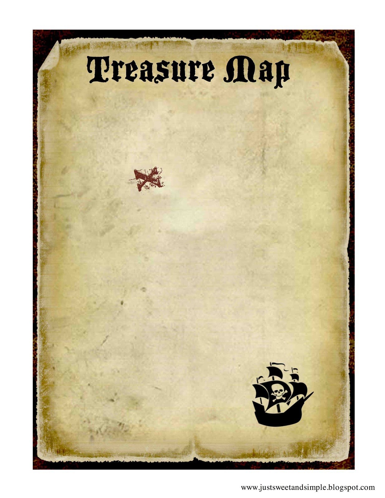 blank pirate invitation template