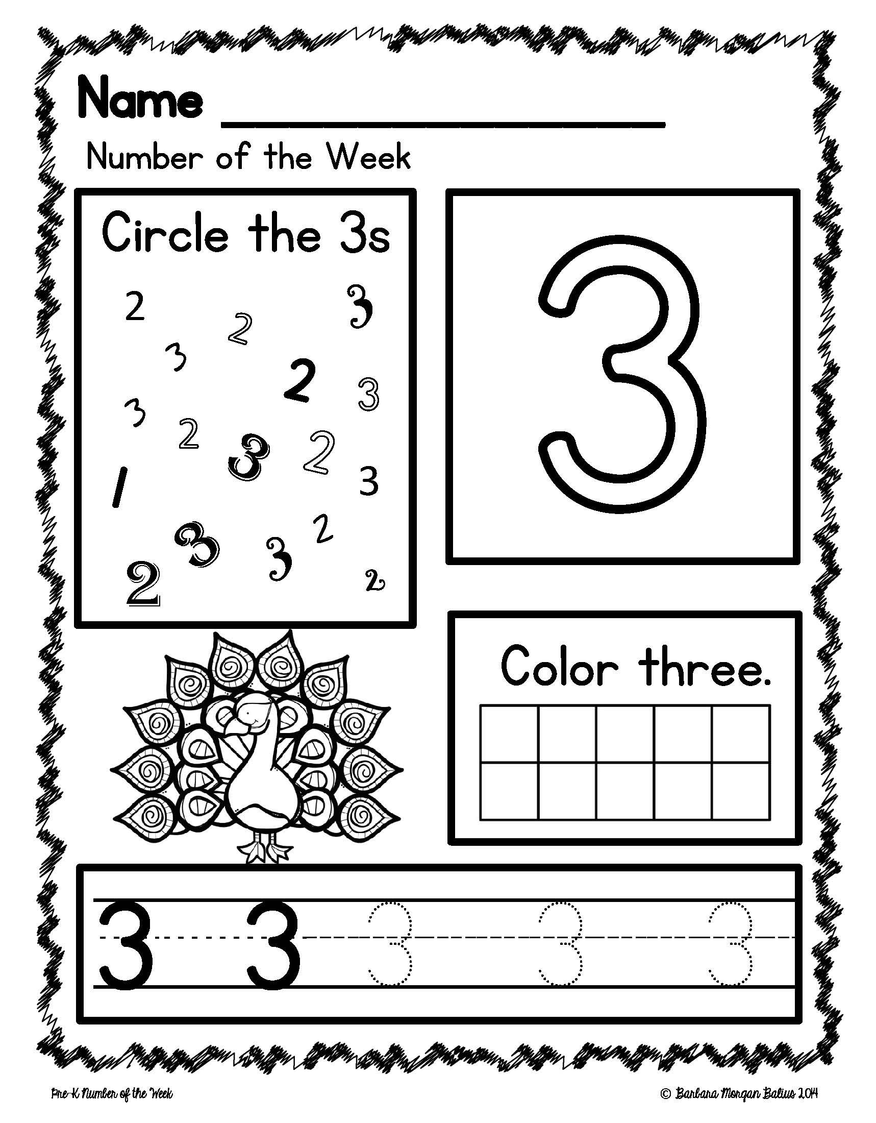 math worksheets for pre k