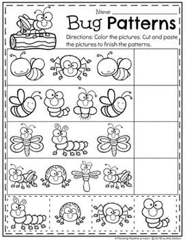 Printable Preschool Bug Activities For Kids Worksheets Library