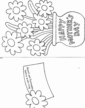 Printable Printable mothers day card Coloringpagebook