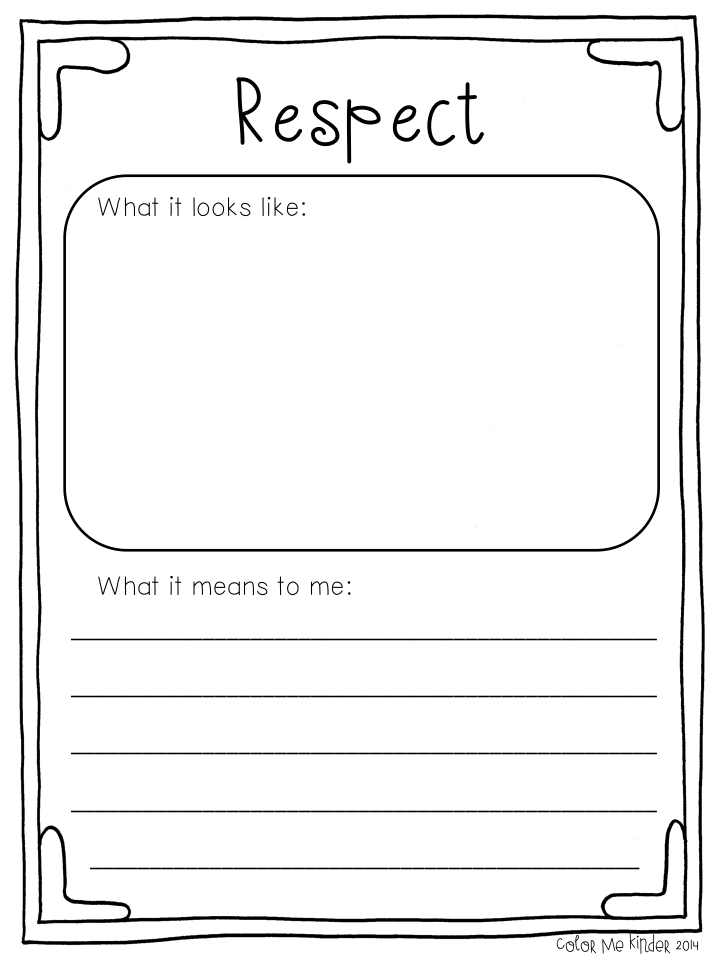 free printable respect activities for kids