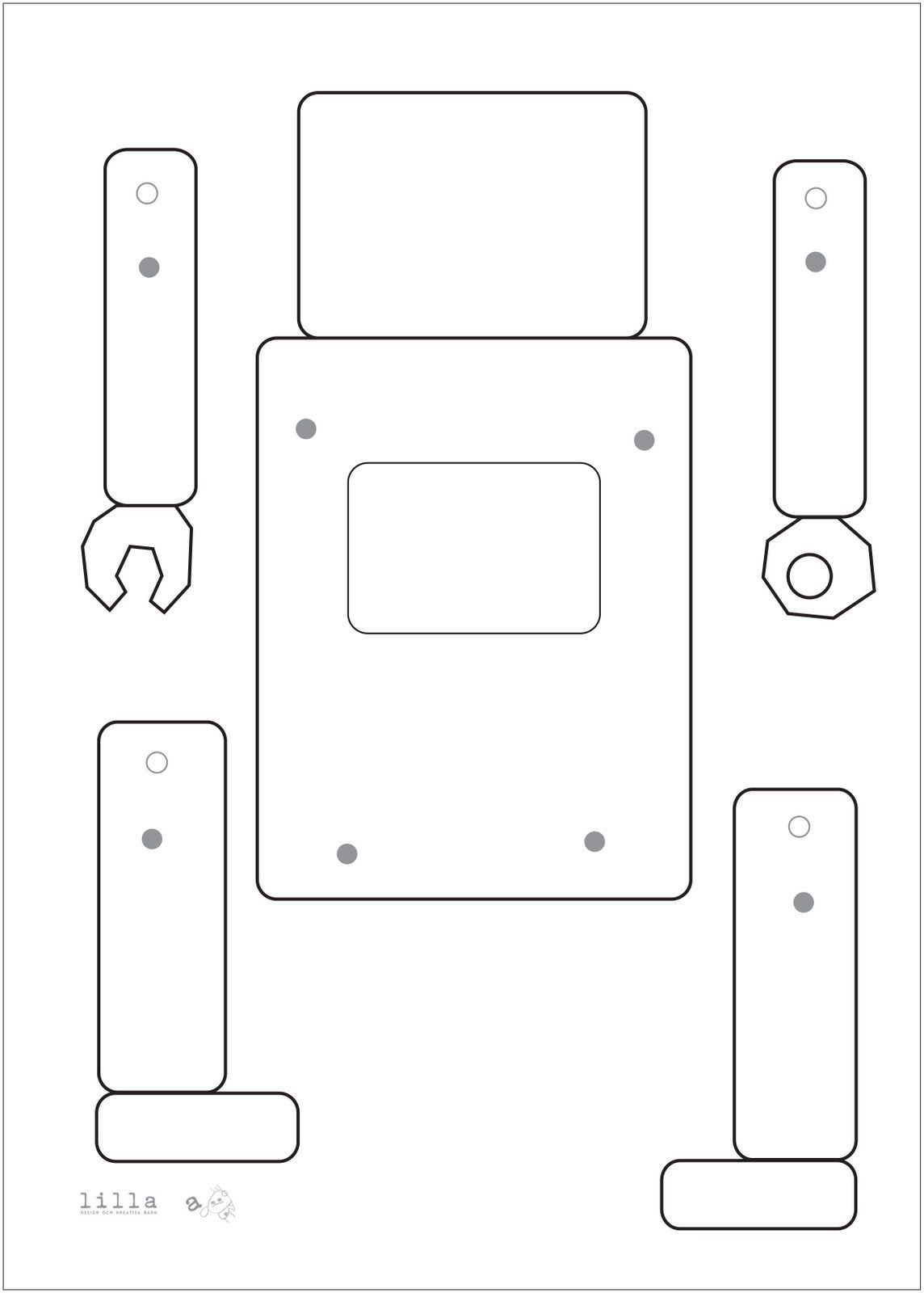 Printable Robot Printable New Year Banners