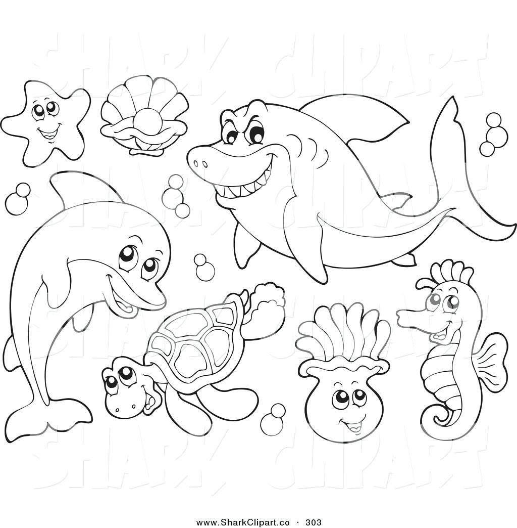 printable coloring pages sea animals