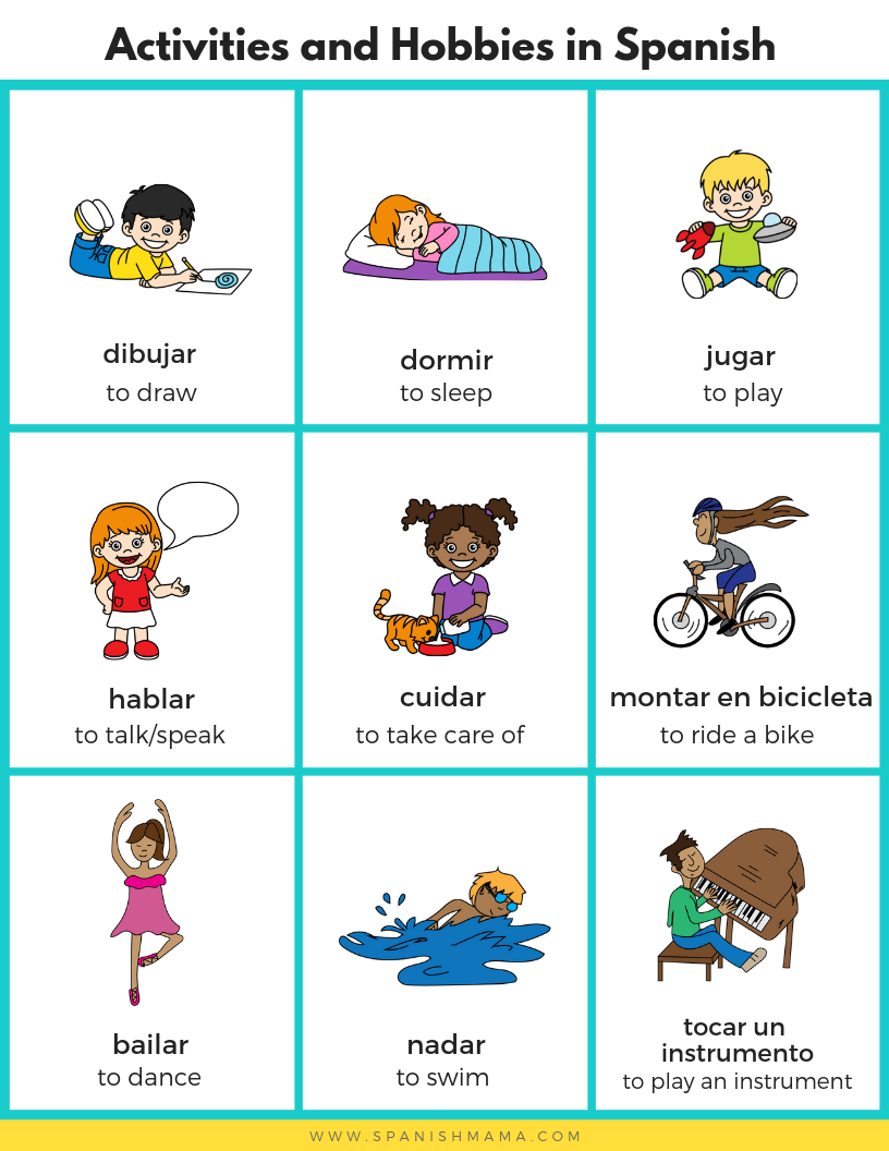 spanish games for kids printable