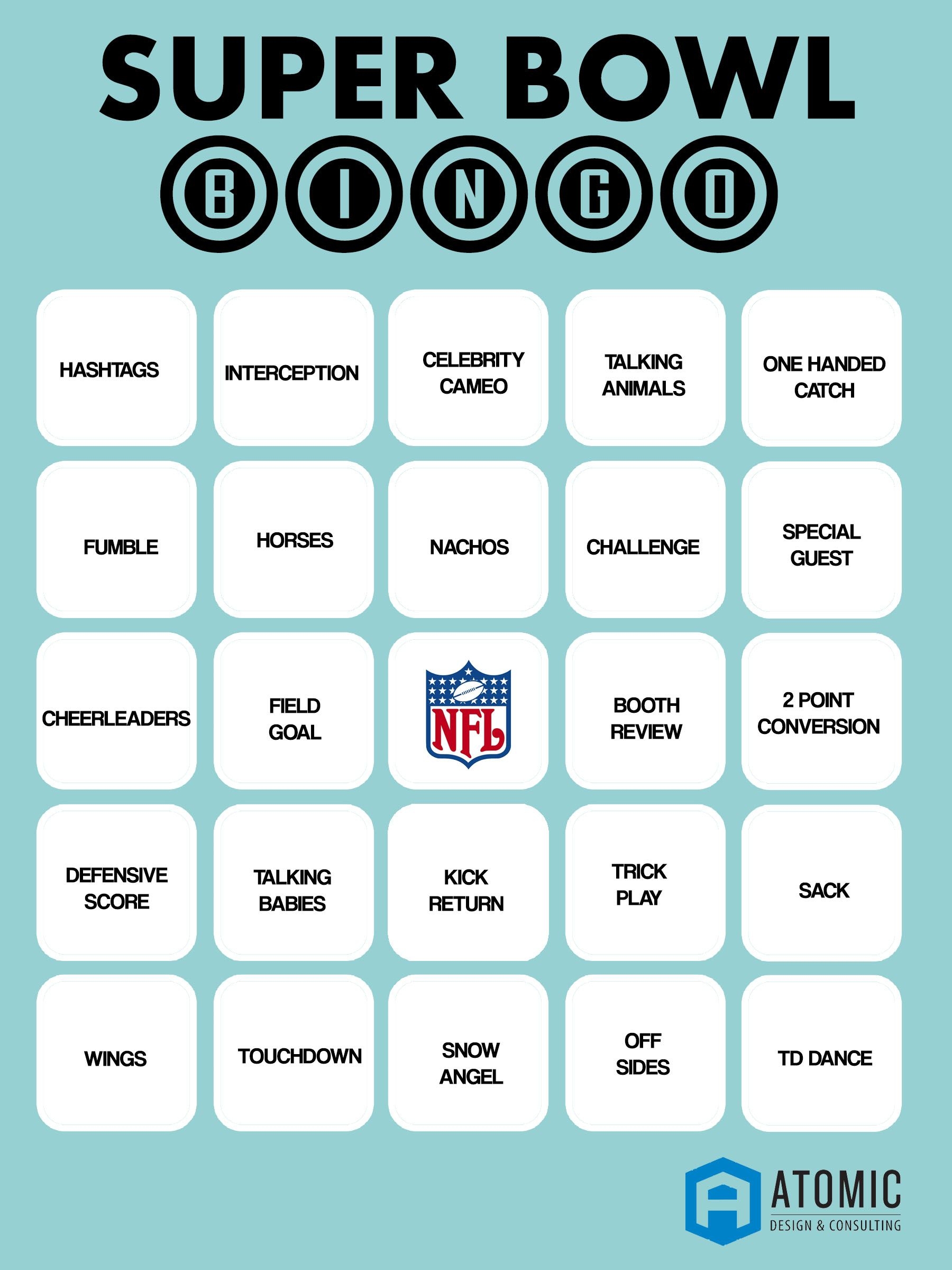 Printable Super Bowl Bingo Cards 2015 Printable Bingo Cards
