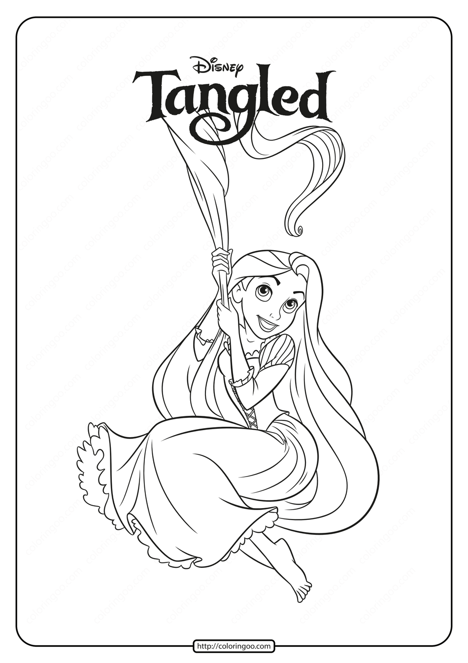 printable coloring pages rapunzel