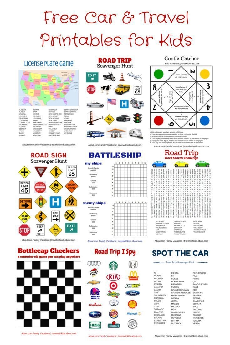 printable travel activities for kids