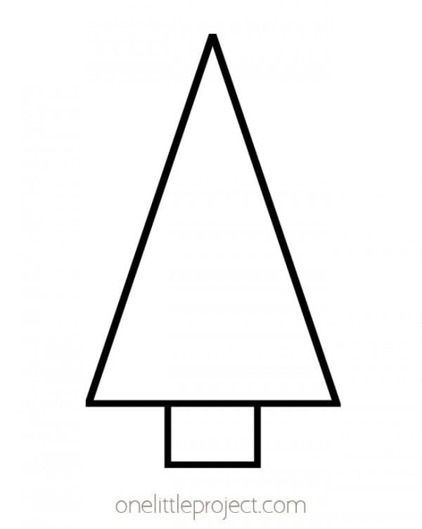 christmas tree template free printable