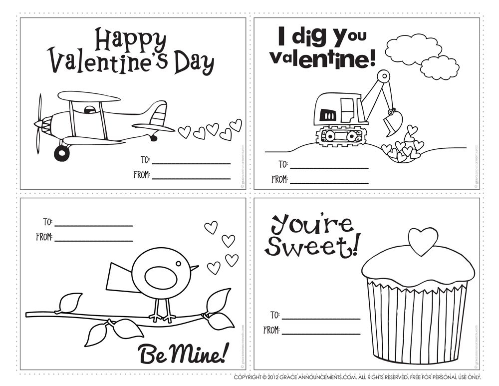 Printable Valentine Cards Black And White Printable New Year Banners