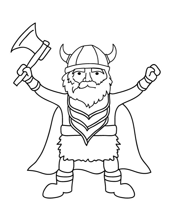 Printable Viking Coloring Page