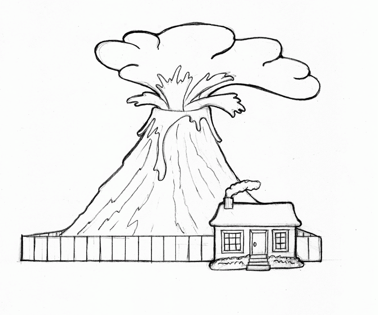 Printable Volcano Coloring Pages Coloring Home