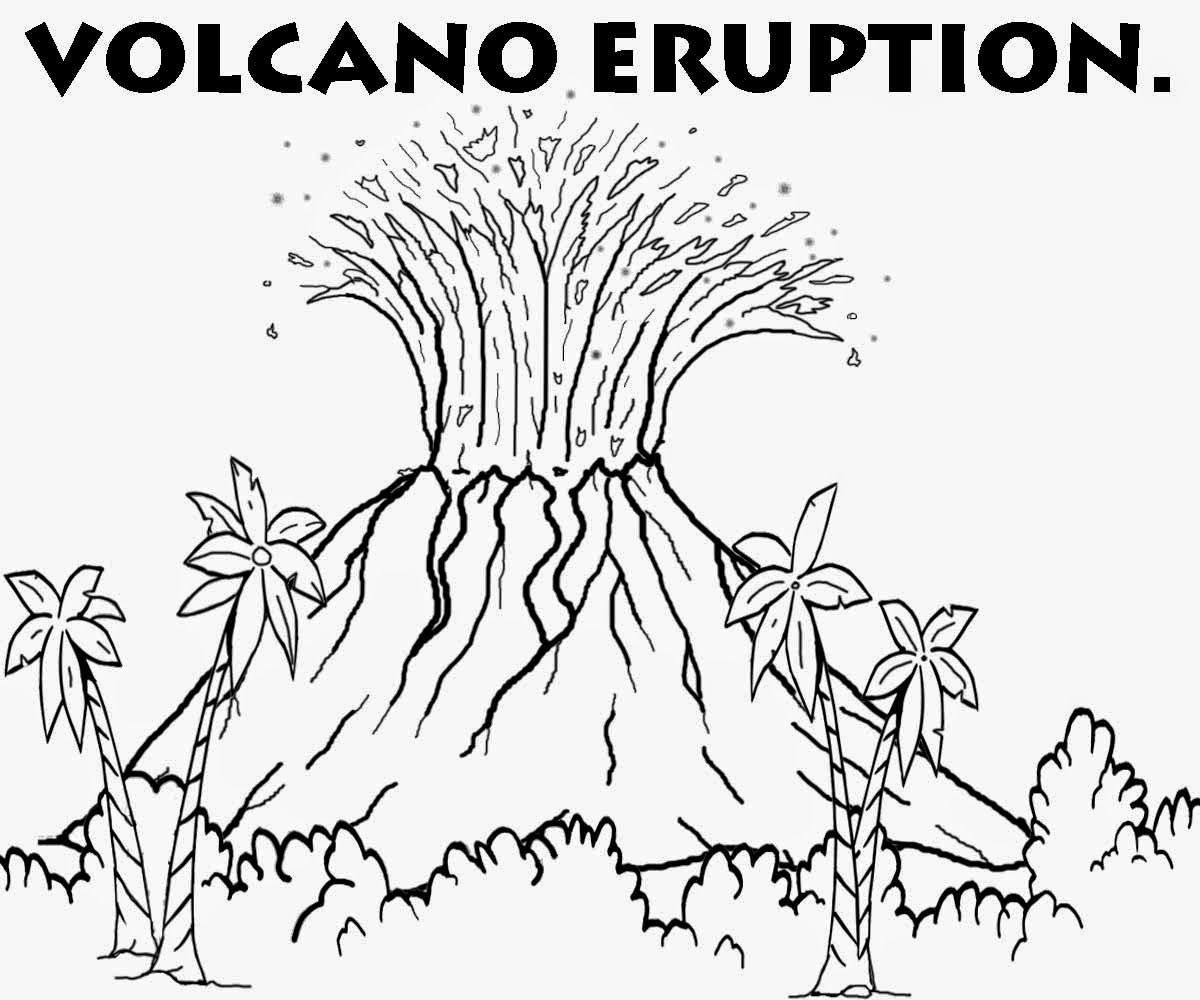 Printable Volcano Coloring Pages Coloring Home
