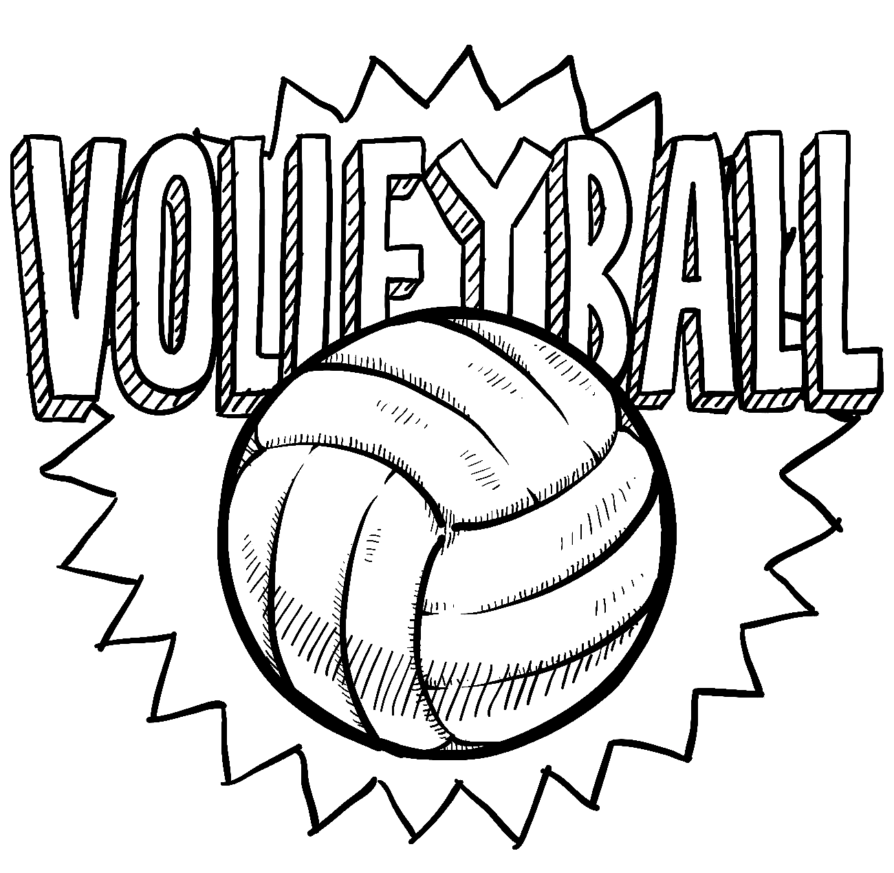 printable volleyball pictures