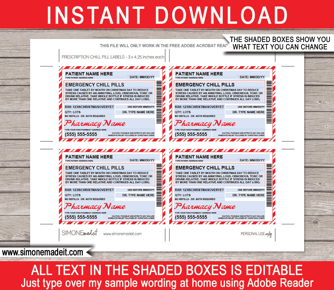 Printable Walgreens Prescription Label Template Free Printable