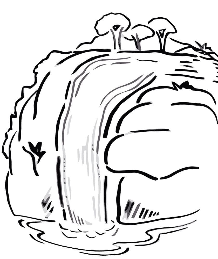 Printable Waterfall Coloring Page Free Printable Coloring Pages For Kids