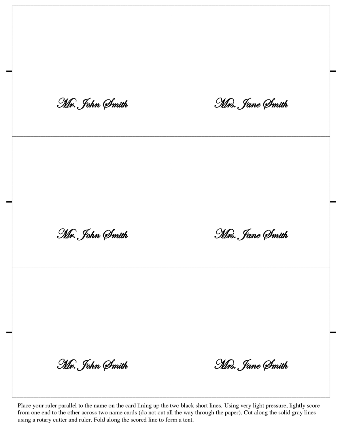 Printable Wedding Place Cards Template Wedding Place Regarding 