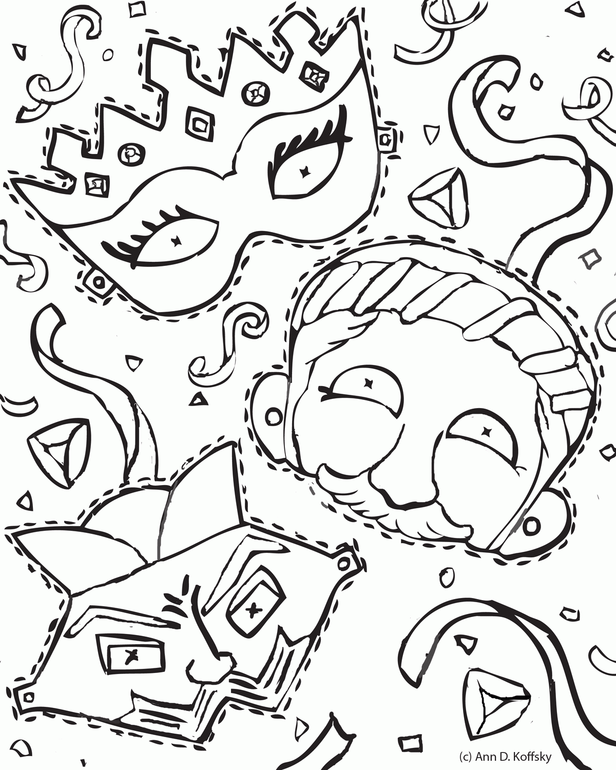 Purim Coloring Pages Coloring Home