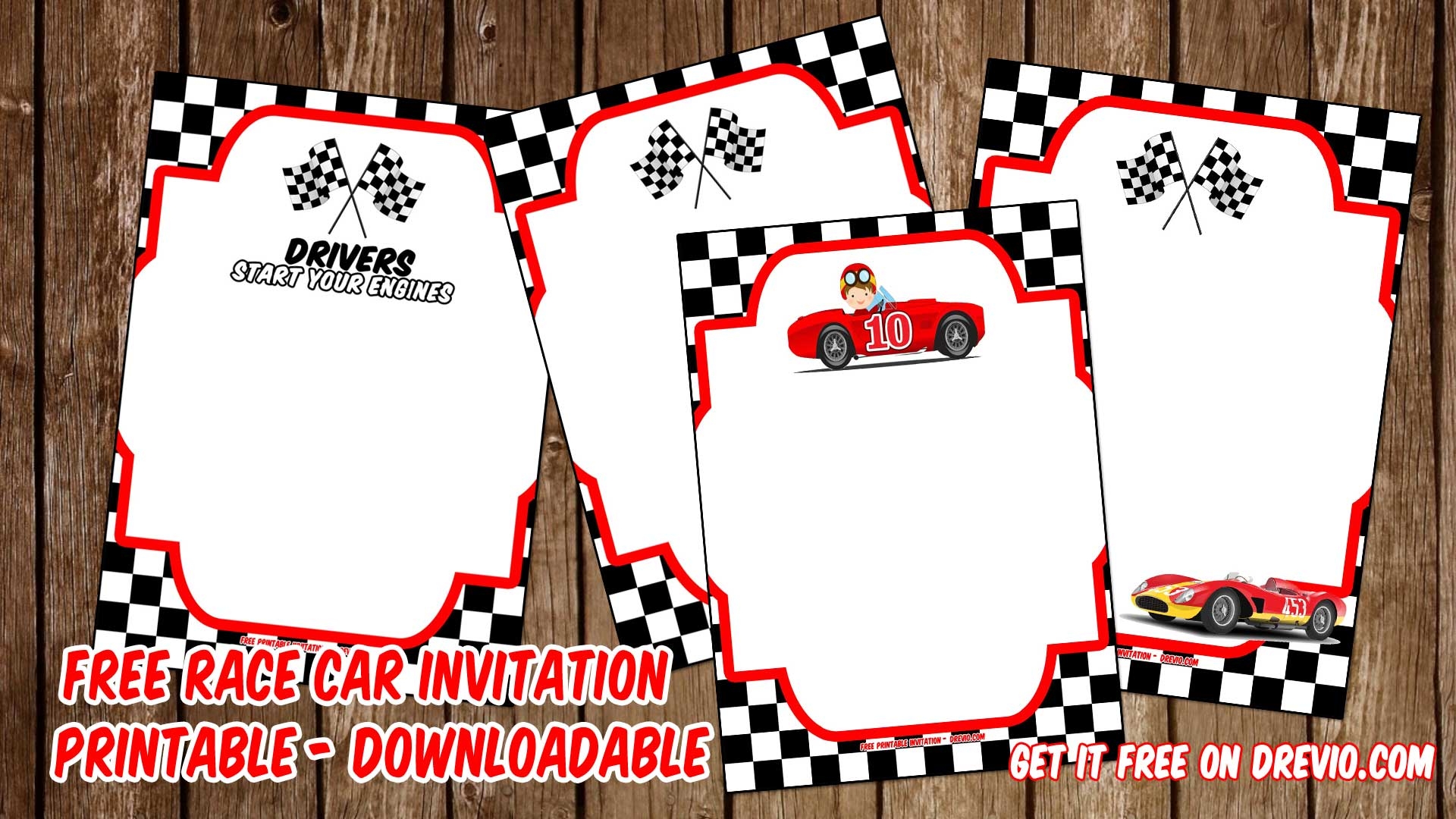 Race Car Invitation Template