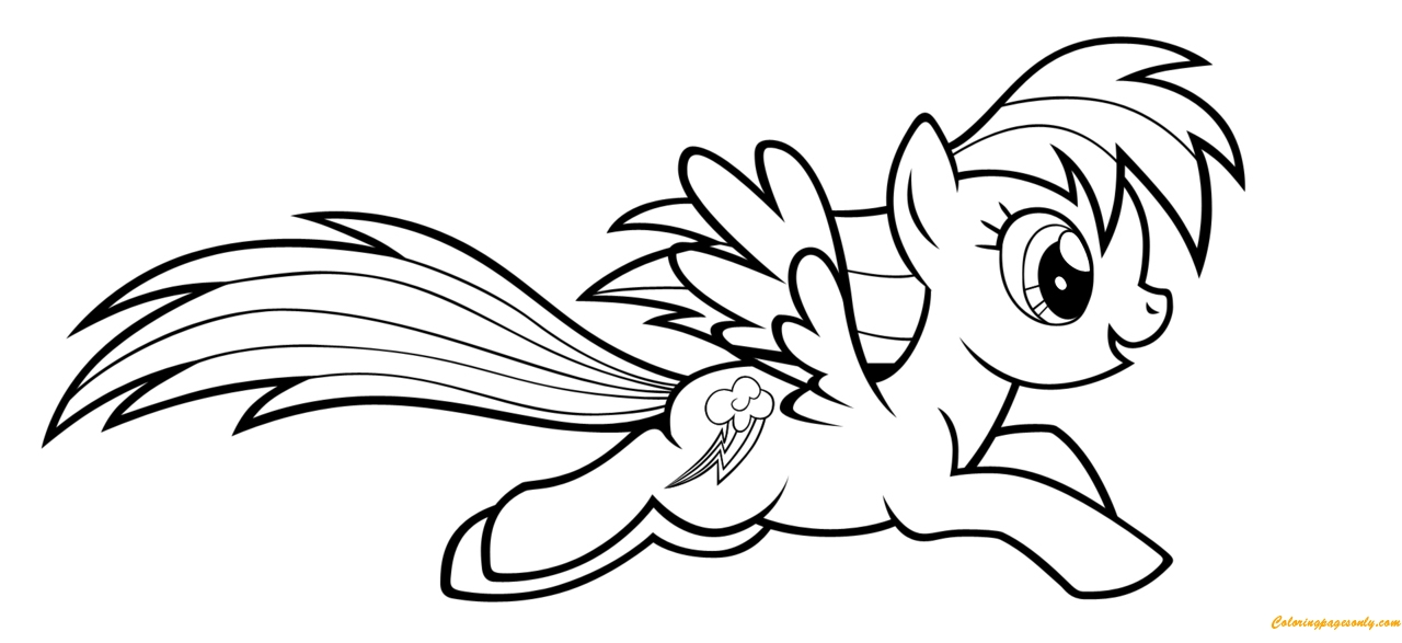 Rainbow Dash Coloring Page