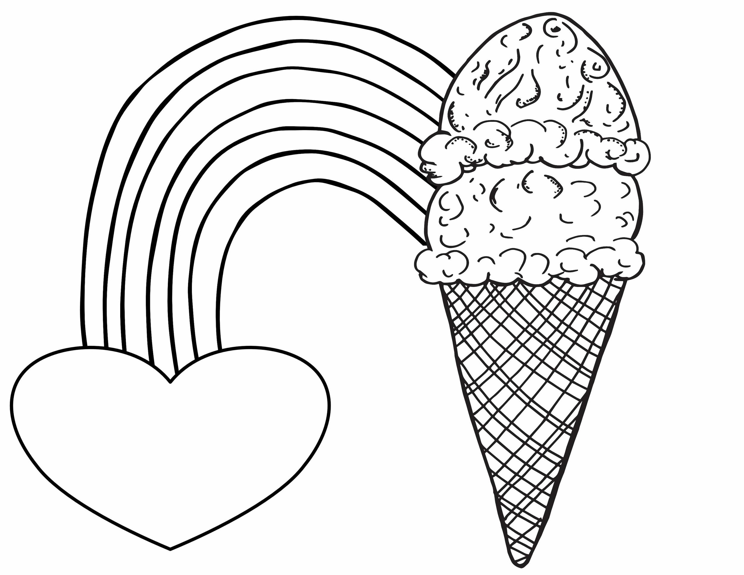 Rainbow Ice Cream Coloring Page How To Draw Ice Cream For Kids Tips 