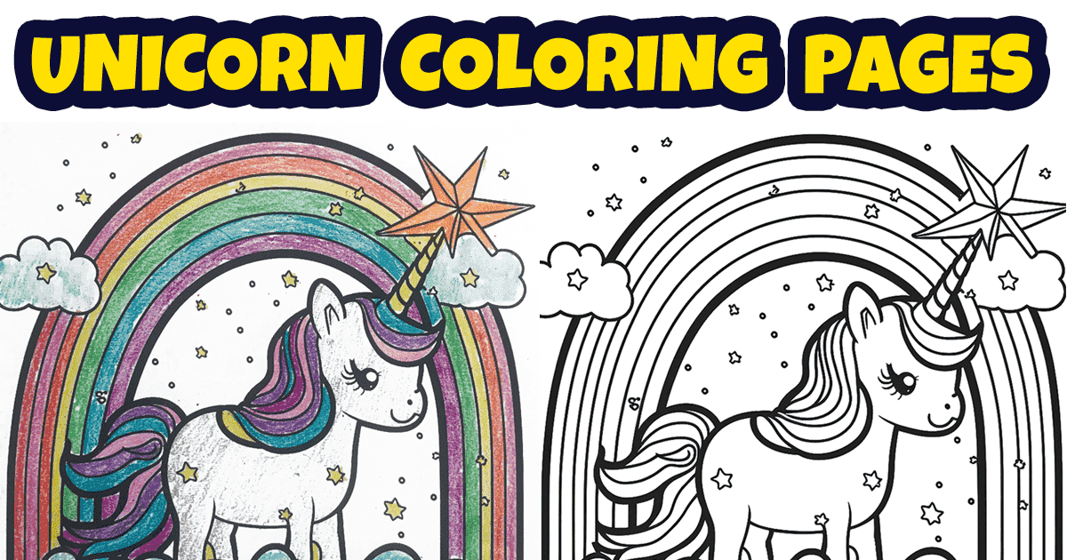 Rainbow Unicorn Pictures To Colour Pdf Infoupdate