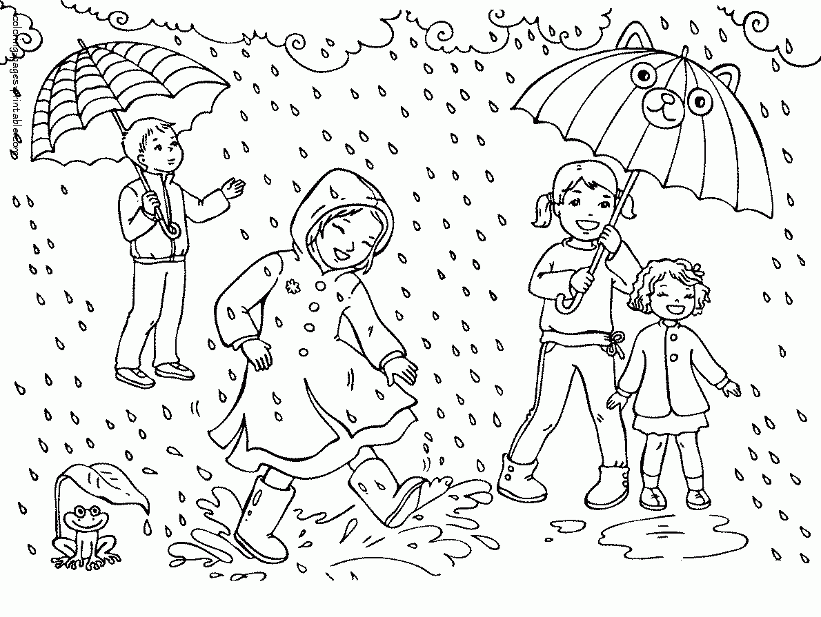 Rainy Day Coloring Pages Free Coloring Home