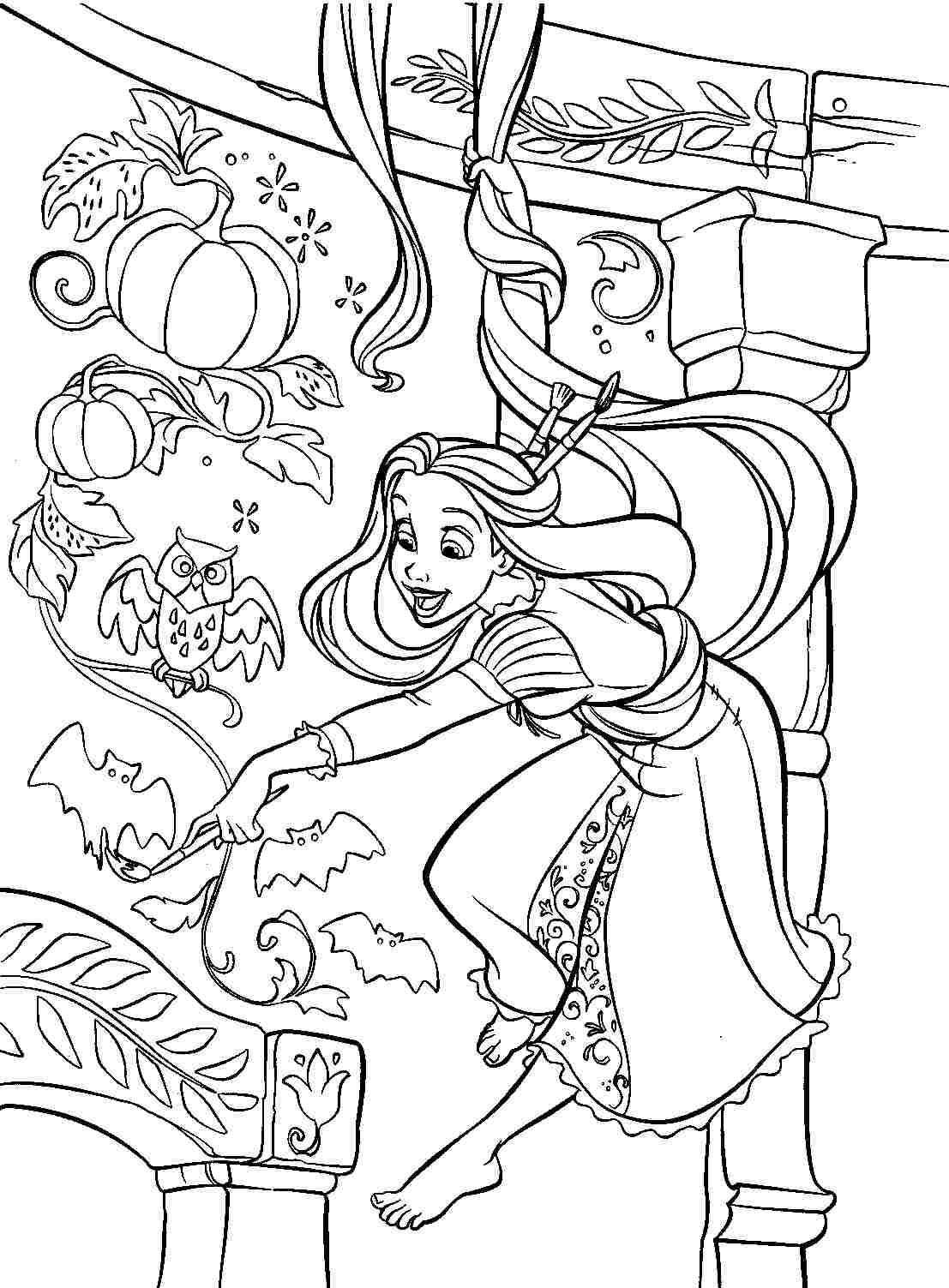 free rapunzel coloring pages