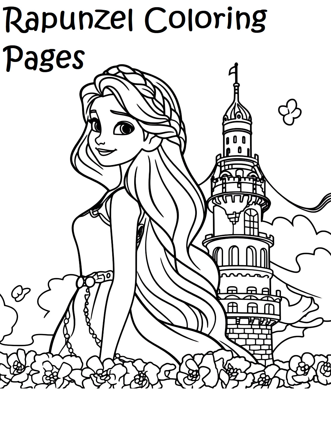 Rapunzel Coloring Pages Free Online For Kids