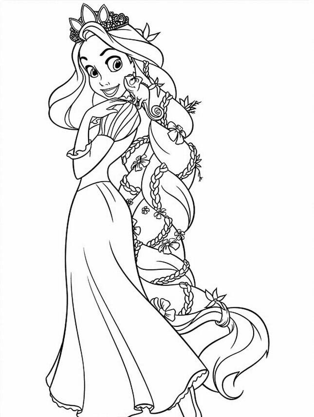 Rapunzel Printable Coloring Pages Coloring Home