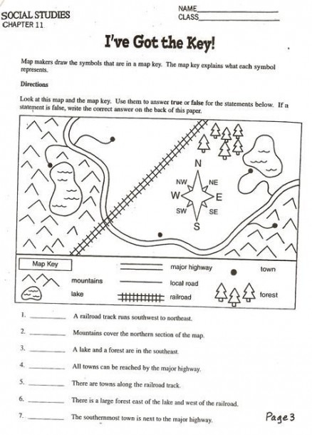 Reading A Map Legend Worksheet