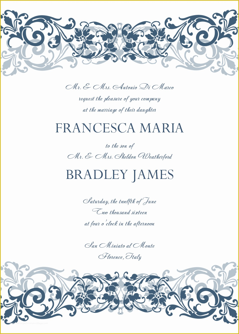 blank fall wedding invitation templates