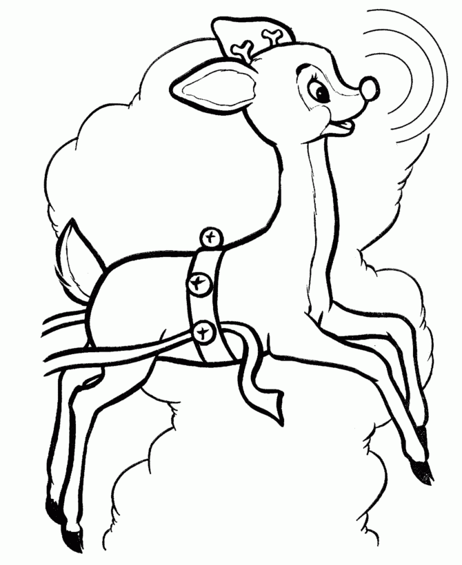 Reindeer Coloring Pages Coloringkids