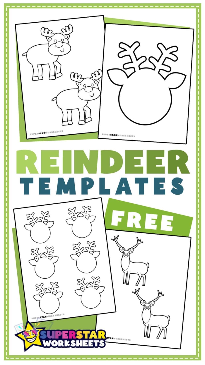 Reindeer Template Worksheets Alfa Worksheets