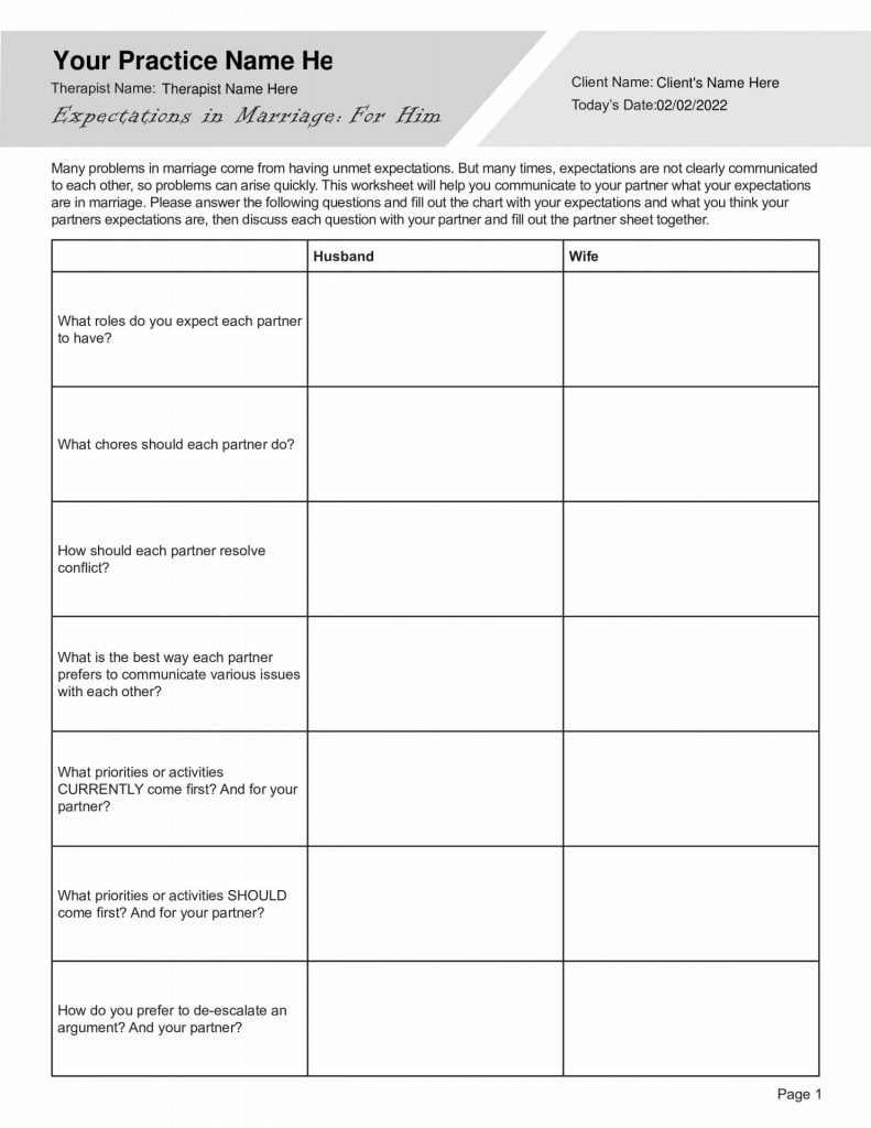 Relationship Building Shared Qualities Worksheet Therapist Aid