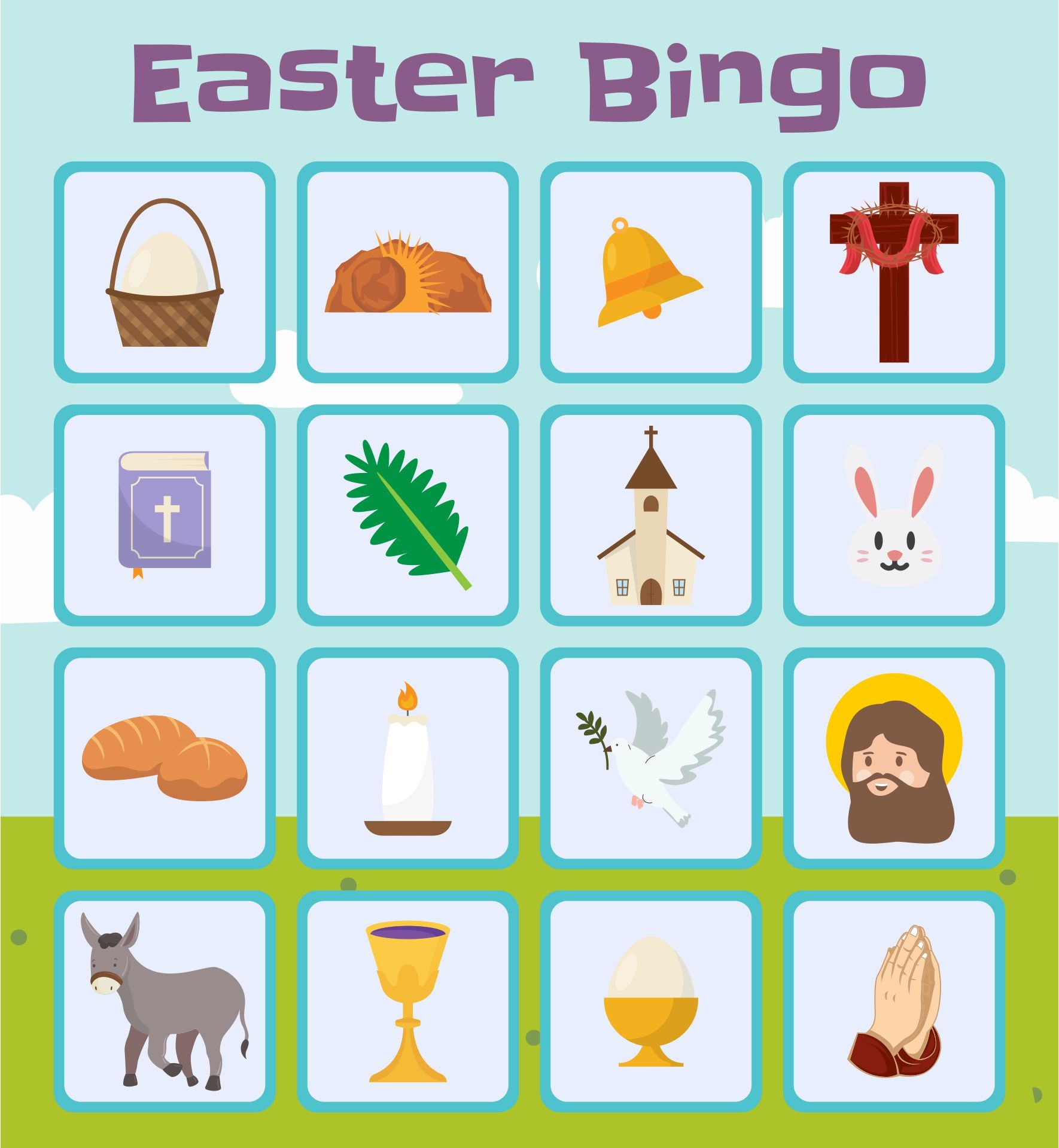 Religious Easter Bingo 10 Free PDF Printables Printablee