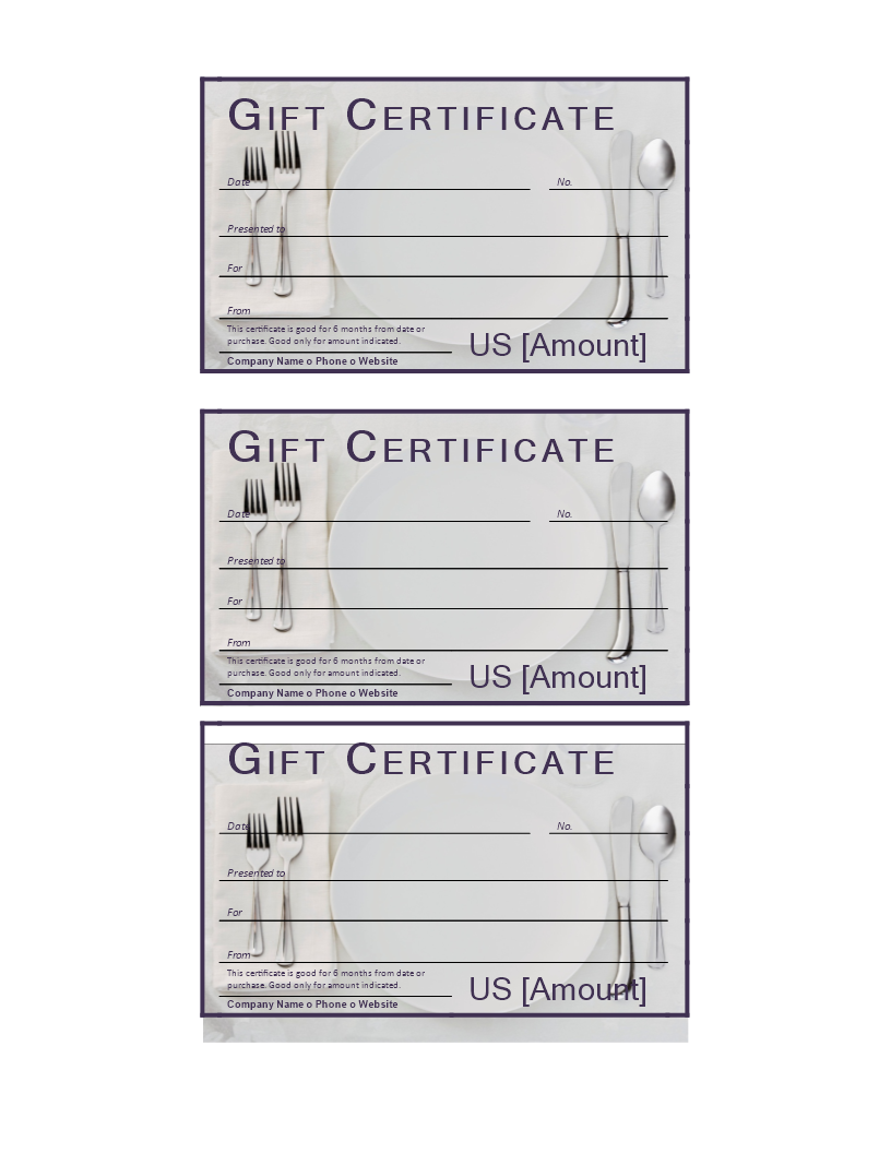 Restaurant Gift Certificate Download This Free Printable Restaurant 