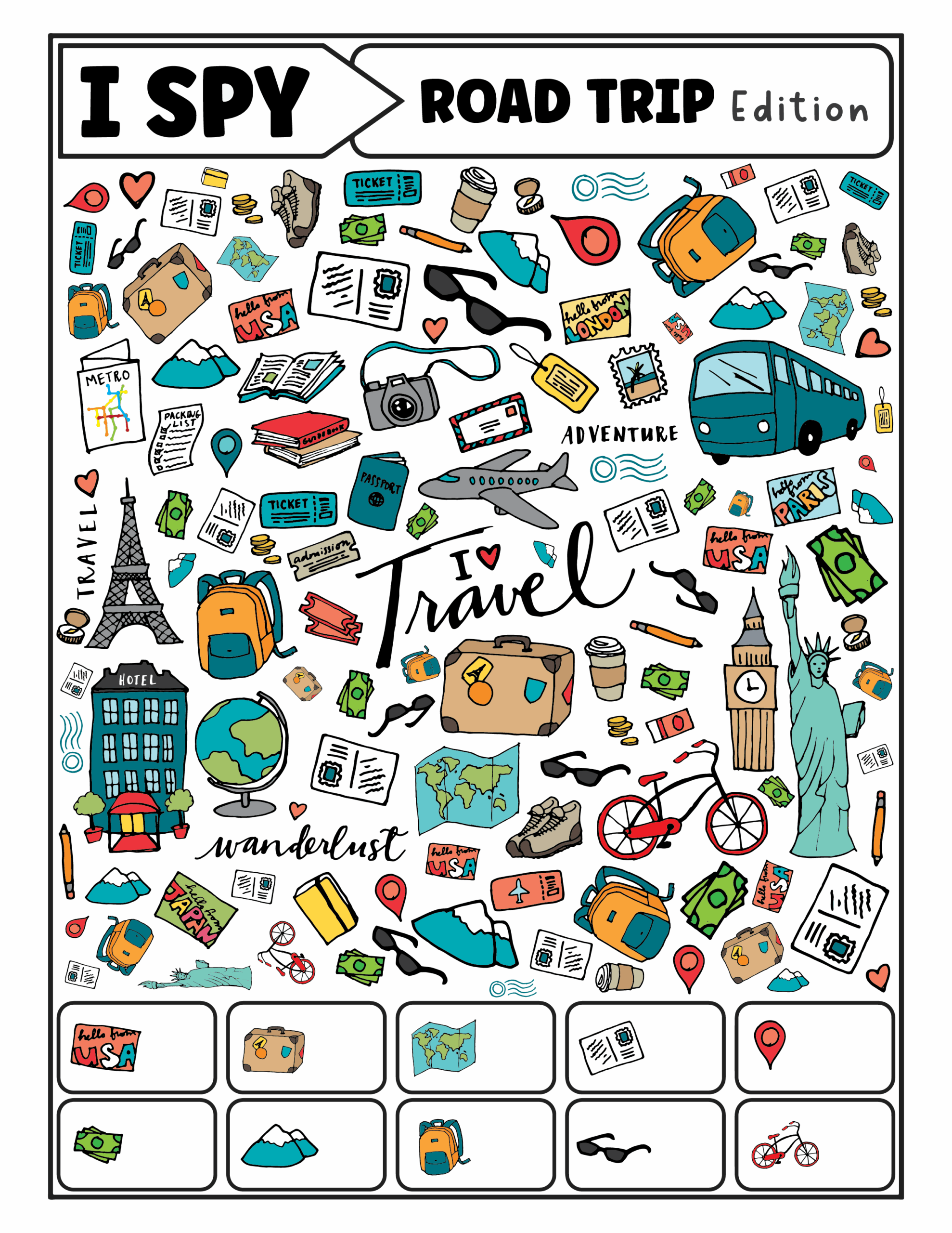printable road trip activities for kids