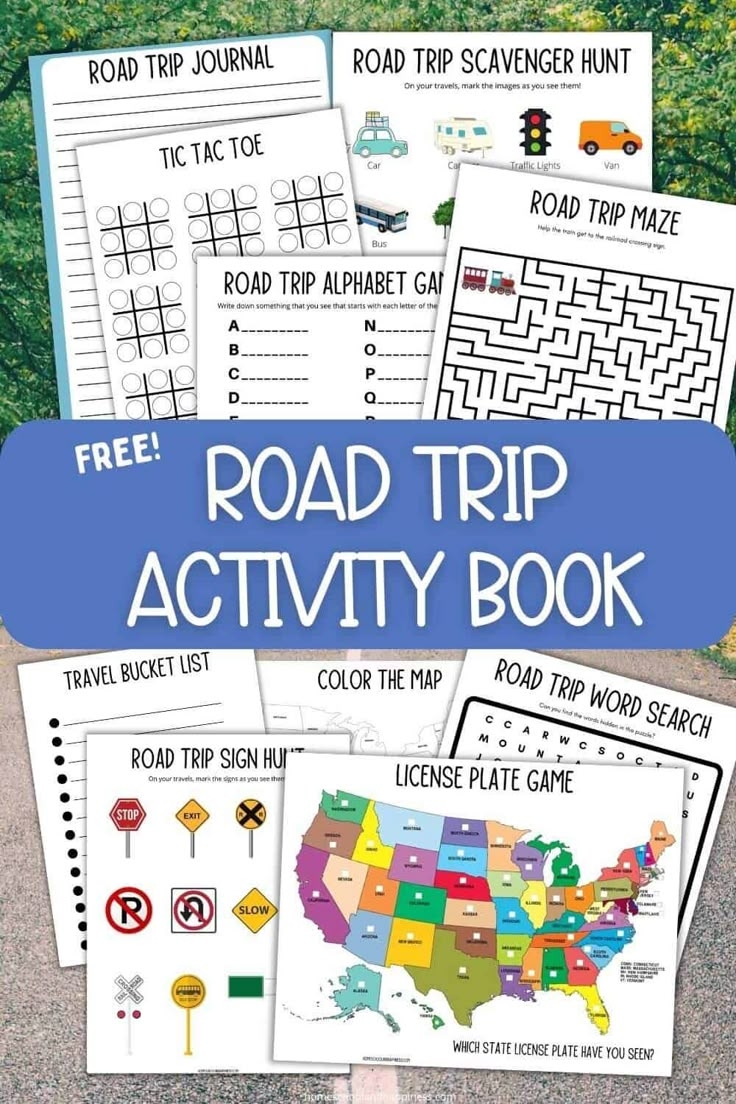 Road Trip Printable Games Free Packet Road Trip Activities Kid Road 
