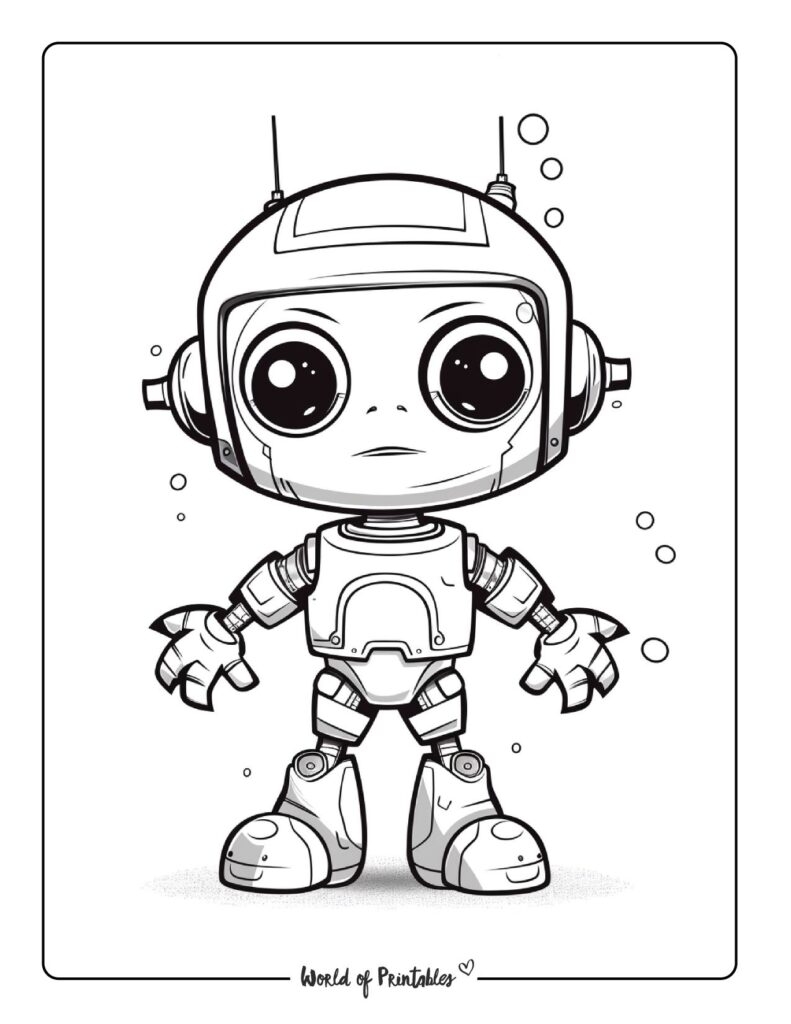 Robot Coloring Pages World Of Printables