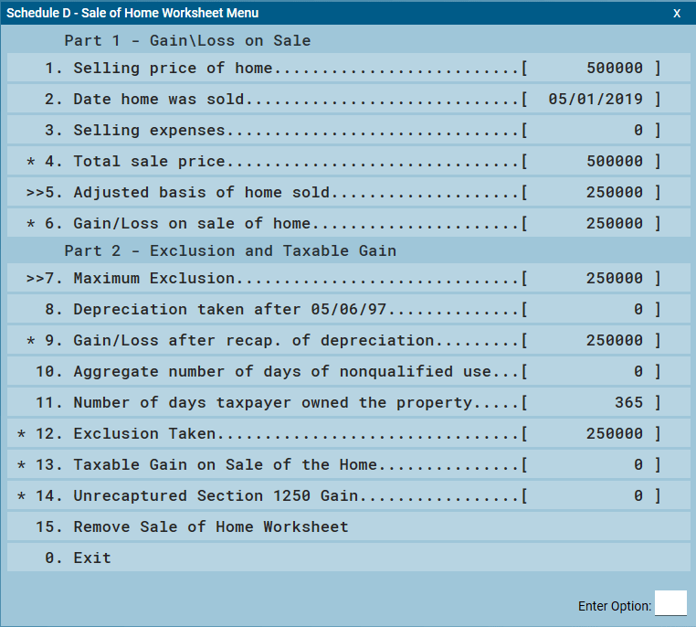 irs home sale worksheet