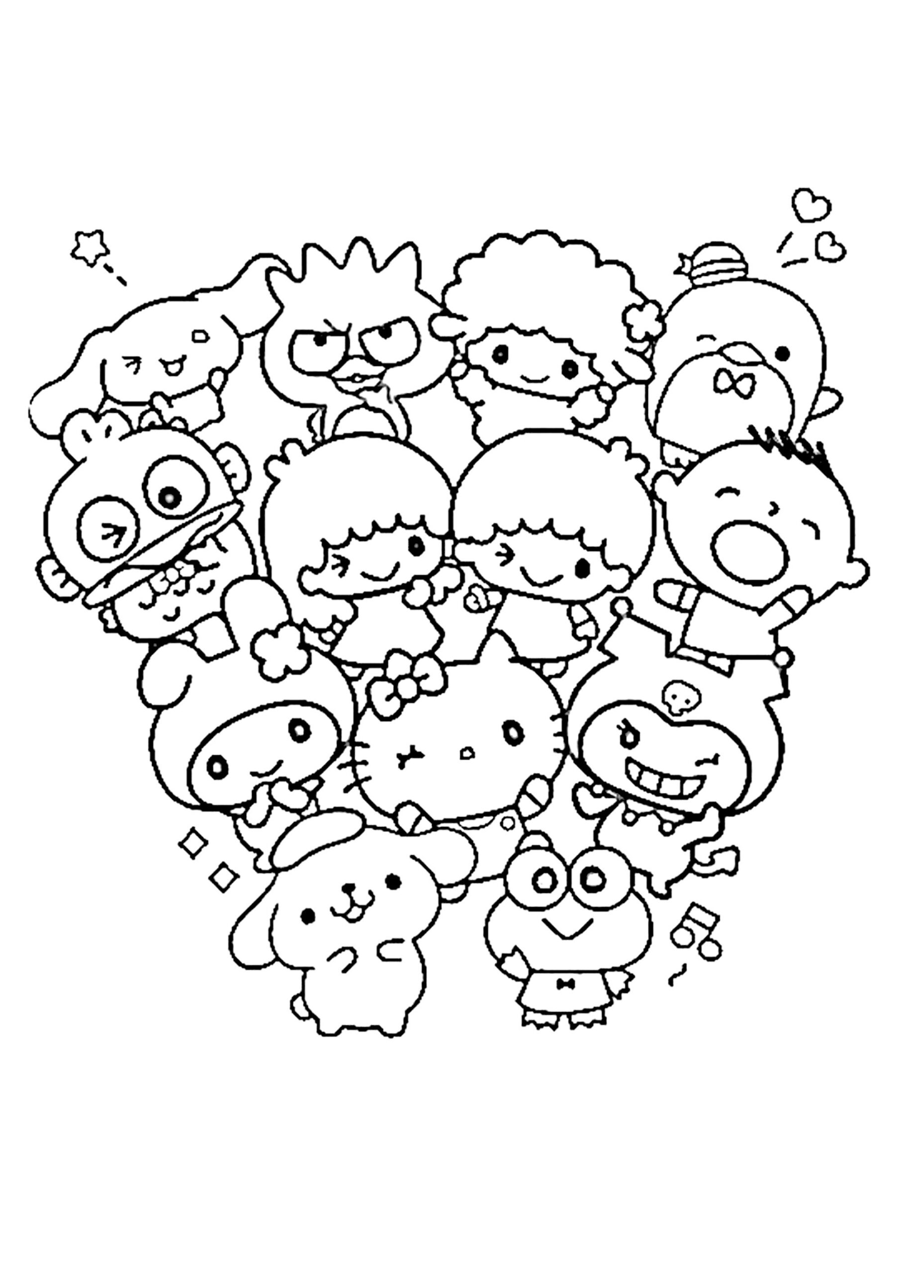 Sanrio 39 s Adorable Creatures Coloring Page Sanrio Coloring Pages