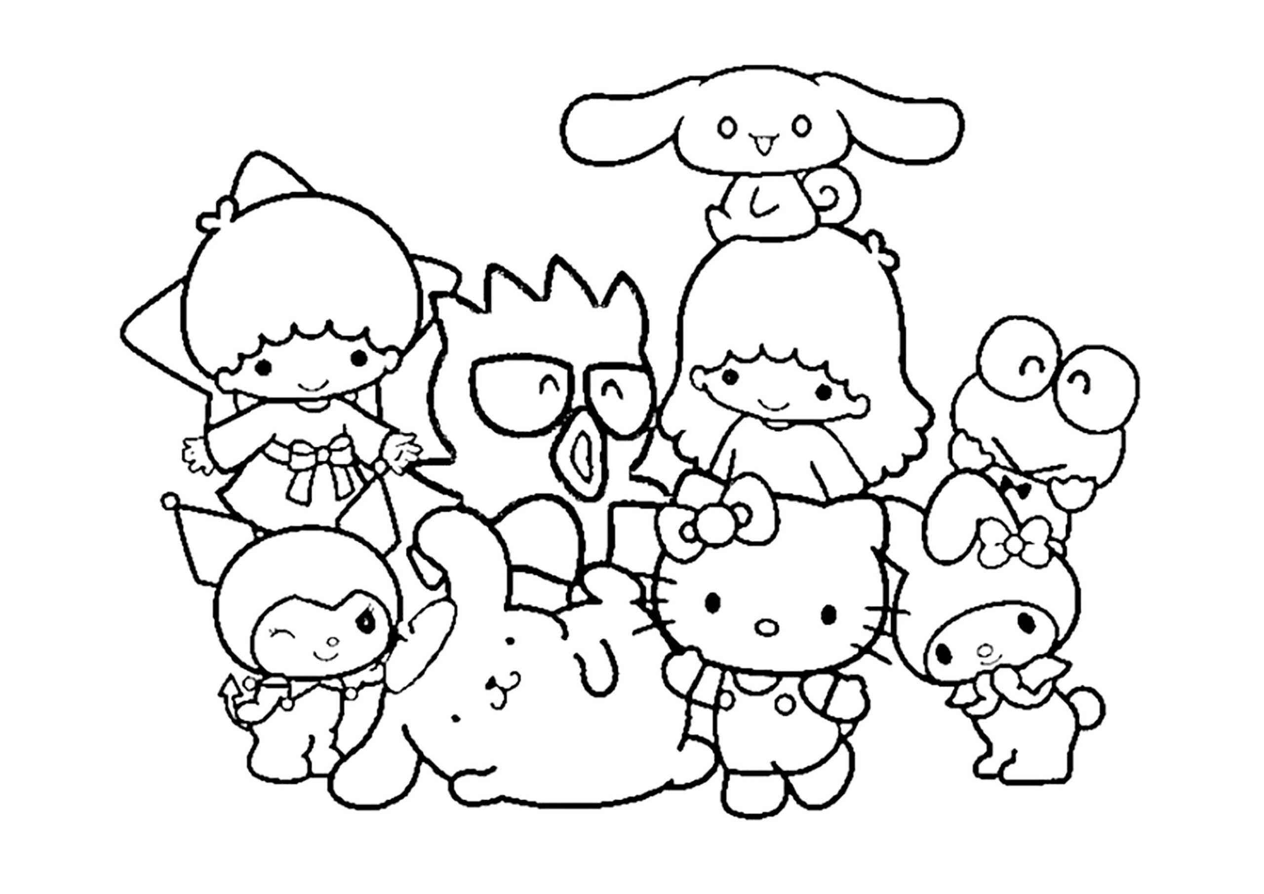 Sanrio 39 s Friends Sanrio Coloring Pages
